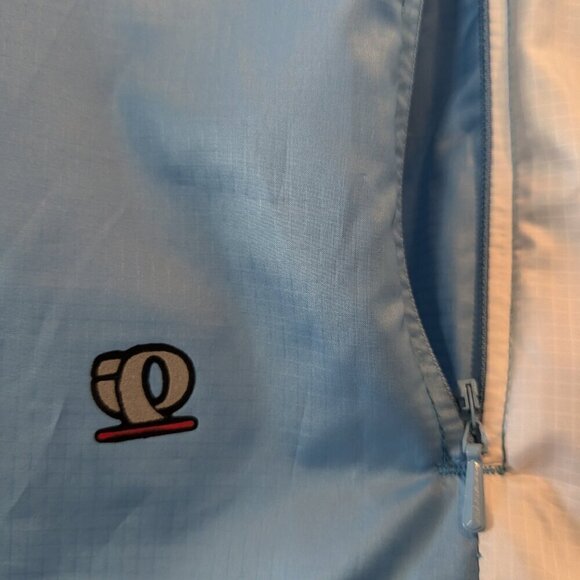 Pearl Izumi Jacket Women's Size Large Blue White Cycling Rip Stop Long Sleeve - Picture 12 of 16